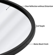 Black Round Wall Mirror