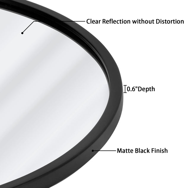 Black Round Wall Mirror