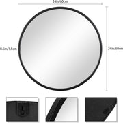 Black Round Wall Mirror