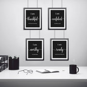 9 Pieces Inspirational Motivational Office & Bedroom Wall Art