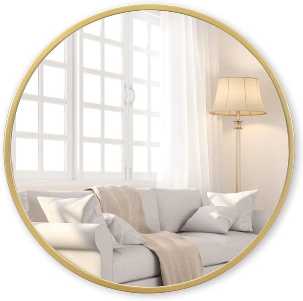 Black Round Wall Mirror