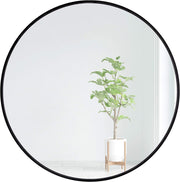 Black Round Wall Mirror