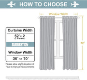 Grommet Blackout Drapes/Curtains for Bedroom and Living Room 