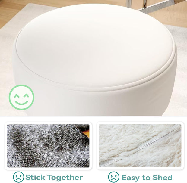 Soft Padded Ottoman Velvet Vanity Stool - Stool for Bedroom
