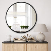 Black Round Wall Mirror
