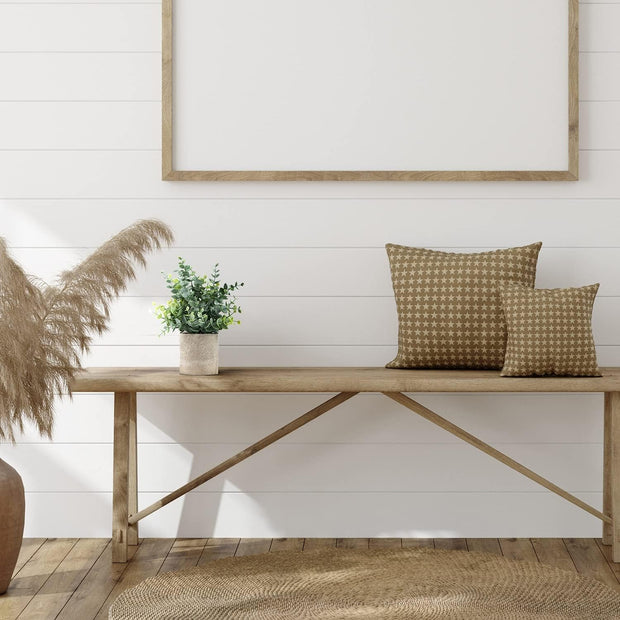 Fake Plants, Eucalyptus Potted Artificial Plants for Shelf Desk Home Bathroom Farmhouse Room Coffee Table Decor 