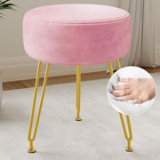 Soft Padded Ottoman Velvet Vanity Stool - Stool for Bedroom