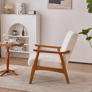 Mid-Century Accent Chair Modern Retro Leisure Chair with Solid Wood Frame