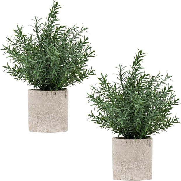 Fake Plants, Eucalyptus Potted Artificial Plants for Shelf Desk Home Bathroom Farmhouse Room Coffee Table Decor 