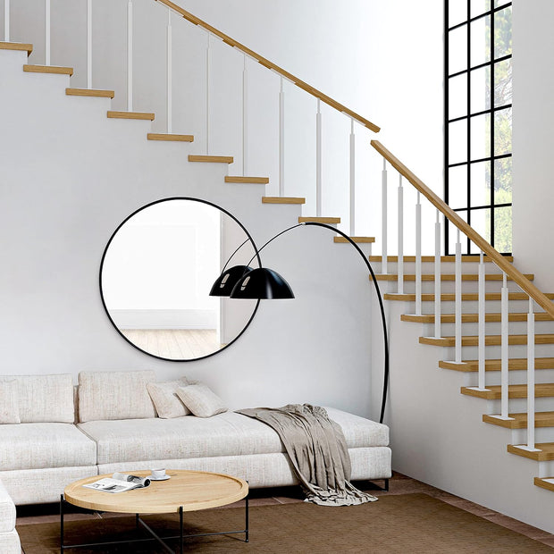 Black Round Wall Mirror