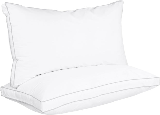Premium Hotel Bed Pillows for Sleeping (White), Set of 2