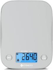 Food Scale, Digital Kitchen Scale, 304 Stainless Steel, Weight in Grams and Ounces for Baking, Cooking, and Meal Prep, LCD Display, Medium