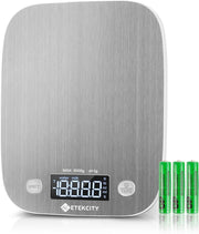 Food Scale, Digital Kitchen Scale, 304 Stainless Steel, Weight in Grams and Ounces for Baking, Cooking, and Meal Prep, LCD Display, Medium